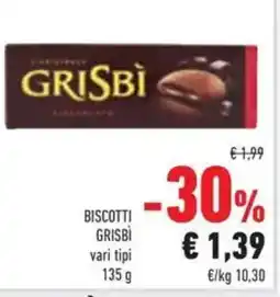 Conad Biscotti GRISBÌ offerta