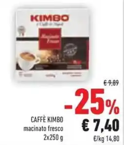 Conad CAFFÈ KIMBO macinato fresco offerta