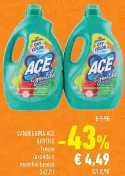 Conad Candeggina ace gentile fresco lavanda e muschio bianco offerta