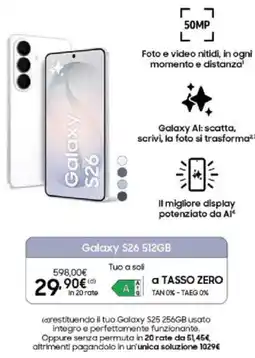 Expert SAMSUNG Galaxy S26 512GB offerta