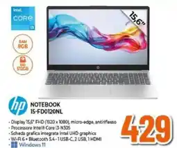 Expert hp NOTEBOOK 15-FD0120NL offerta