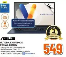 Expert ASUS NOTEBOOK VIVOBOOK F1504VA-BQ126W offerta