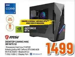 Expert Msi desktop gaming mag infinite S3 offerta