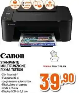 Expert Canon STAMPANTE MULTIFUNZIONE PIXMA TS37501 offerta