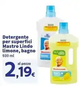 Sigma Detergente per superfici Mastro Lindo limone, bagno offerta