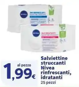 Sigma Salviettine struccanti Nivea rinfrescanti, idratanti 25 pezzi offerta