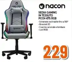 Expert nacon SEDIA GAMING IN TESSUTO PCCH-675 RGB offerta