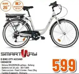 Expert Smart way e-bike city acciaio C6D4SCW offerta