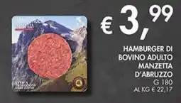 Coal Hamburger di bovino adulto manzetta d'abruzzo offerta