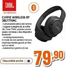 Expert CUFFIE WIRELESS BT JBLT770NC offerta