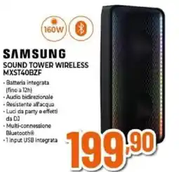Expert SAMSUNG SOUND TOWER WIRELESS MXST40BZF offerta