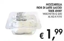 Coal Mozzarella fior di latte laccio take away vaschetta offerta
