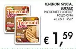 Coal Teneroni special burger prosciutto cotto/ pollo offerta