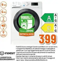 Expert INDESIT LAVASCIUGA BDE96436WKVIT offerta