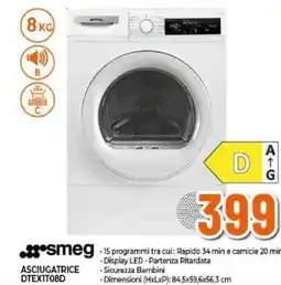 Expert smeg ASCIUGATRICE DTEXIT08D offerta