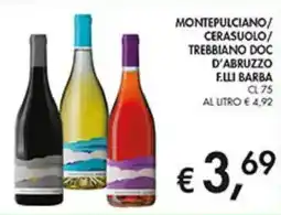 Coal Montepulciano/ cerasuolo/ trebbiano doc d'abruzzo F.LLI BARBA offerta