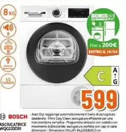 Expert BOSCH ASCIUGATRICE WQG233D1II offerta