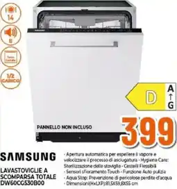Expert SAMSUNG LAVASTOVIGLIE A SCOMPARSA TOTALE DW60CG530B00 offerta