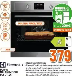 Expert Electrolux FORNO MULTIFUNZIONE EOF4P46X offerta