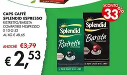 Coal Caps caffè splendid espresso x10 offerta