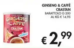 Coal Ginseng caffe CRASTAN offerta