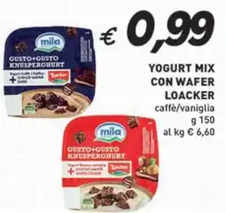 Coal Yogurt mix con wafer loacker caffè/vaniglia offerta