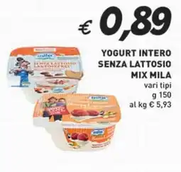 Coal Yogurt intero senza lattosio mix MILA offerta