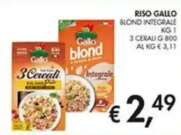 Coal Riso gallo blond integrale 3 cerali offerta