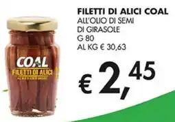 Coal Filetti di alici coal all'olio di semi di girasole offerta