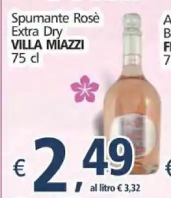 Alter Discount Villa Miazzi Spumante Rosé Extra Dry 75cl offerta