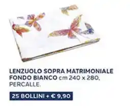 Coal Lenzuolo sopra matrimoniale fondo bianco offerta