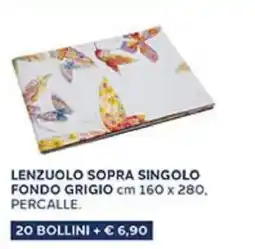 Coal Lenzuolo sopra singolo fondo grigio offerta
