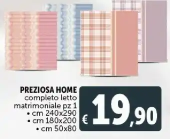 Deco Supermercati Preziosa home completo letto matrimoniale offerta