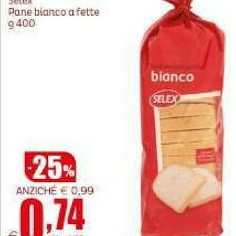 Elite Pane morbido a fette bianco 400 g(ml) offerta