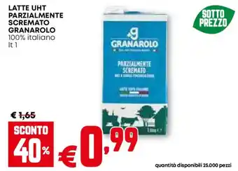 Pam Latte uht parzialmente scremato GRANAROLO offerta