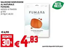 Pam Salmone norvegese al naturale fumara salato a freddo offerta