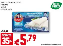 Pam Filetti di merluzzo FINDUS offerta