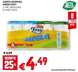 Pam Carta igienica mega FOXY offerta