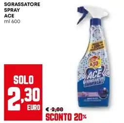 Pam Sgrassatore spray ACE offerta