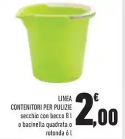 Conad Linea contenitori per pulizie secchio con becco offerta
