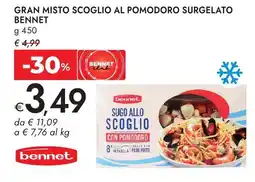 Bennet Gran misto scoglio al pomodoro surgelato BENNET offerta