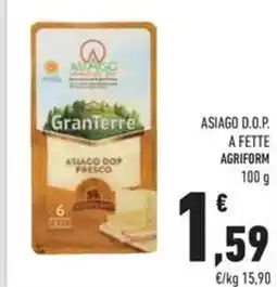 Conad Asiago d.o.p. a fette agriform offerta
