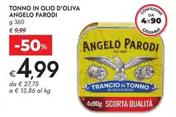 Bennet Tonno in olio d'oliva ANGELO PARODI offerta