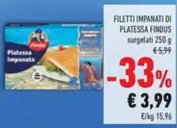 Conad Filetti impanati di platessa FINDUS surgelati offerta