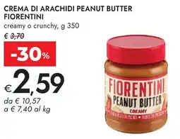 Bennet Crema di arachidi peanut butter FIORENTINI offerta