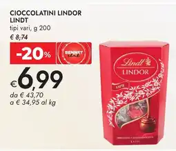 Bennet Cioccolatini lindor LINDT offerta