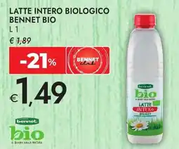 Bennet Latte intero biologico BENNET BIO offerta