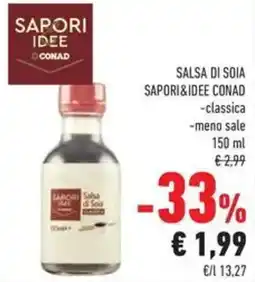 Conad Salsa di soia sapori idee conad classica meno sale offerta