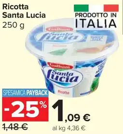 Carrefour Market Ricotta Santa Lucia offerta