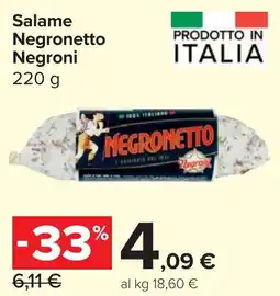 Carrefour Market Salame Negronetto Negroni offerta